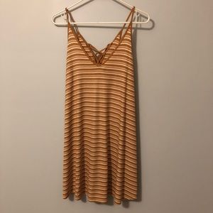 Forever 21 Gold Striped Dress